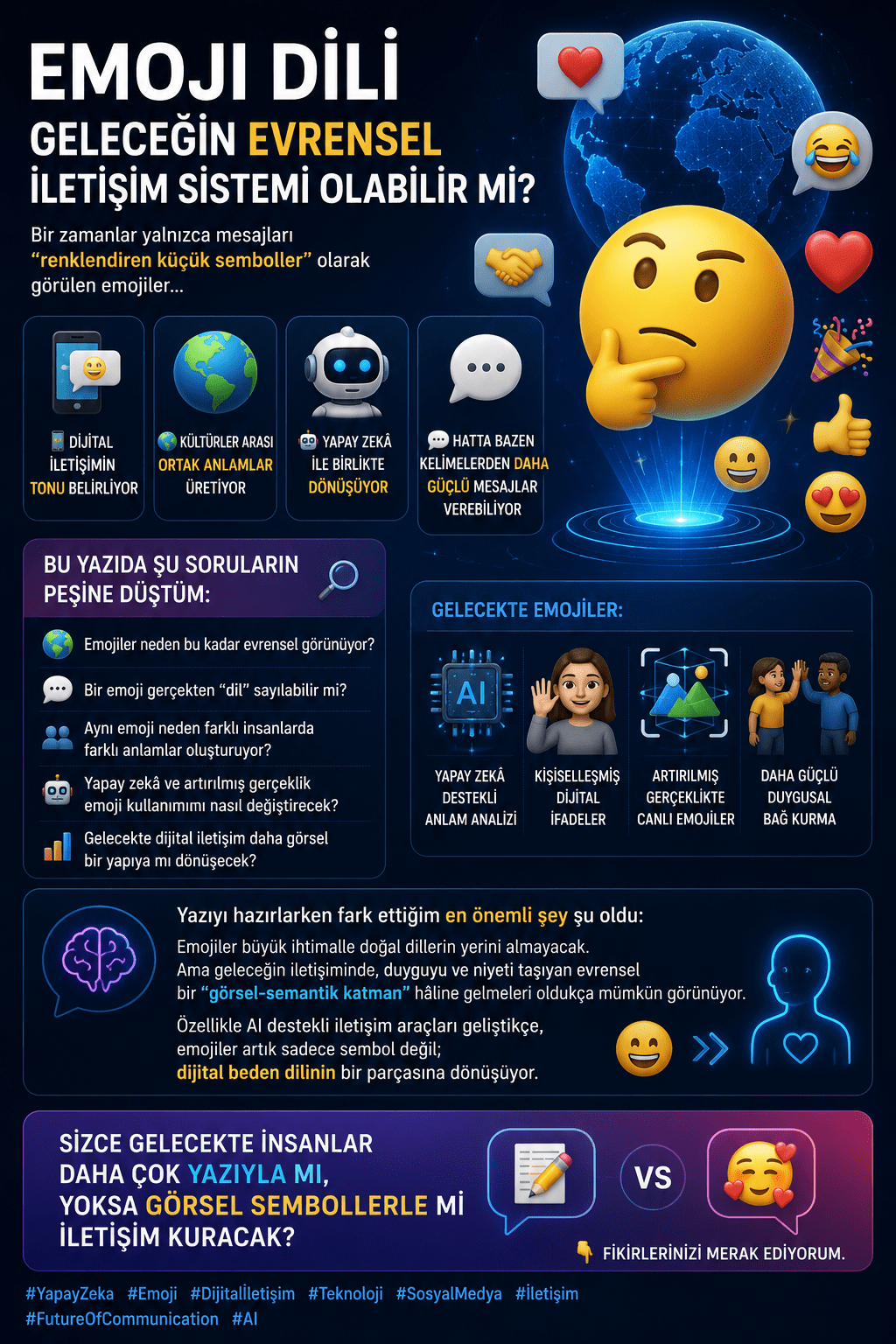 EMOJİ DİLİ GELECEĞİN EVRENSEL İLETİŞİM SİSTEMİ OLABİLİR&nbsp;Mİ?
